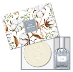Uroczy Zestaw Prezentowy Kwiat Bawełny - pachnące mydełko 100g i  woda toaletowa 25ml