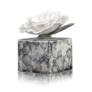 Dyfuzor zapachowy Porcelanowy  White Marble Colection  - Marble - Peony Garden - Orientalna Piwonia 200ml