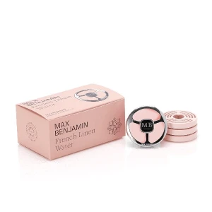Zestaw Car Fragrance PREMIUM Max Benjamin z 4 wkładami - French Linen Water 